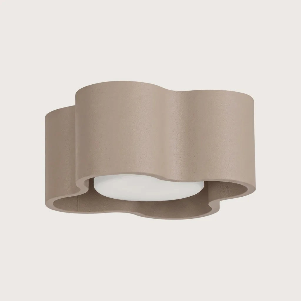 Spot plafond forme nuage en saillie, coloris taupe (1 spot – GX53)
