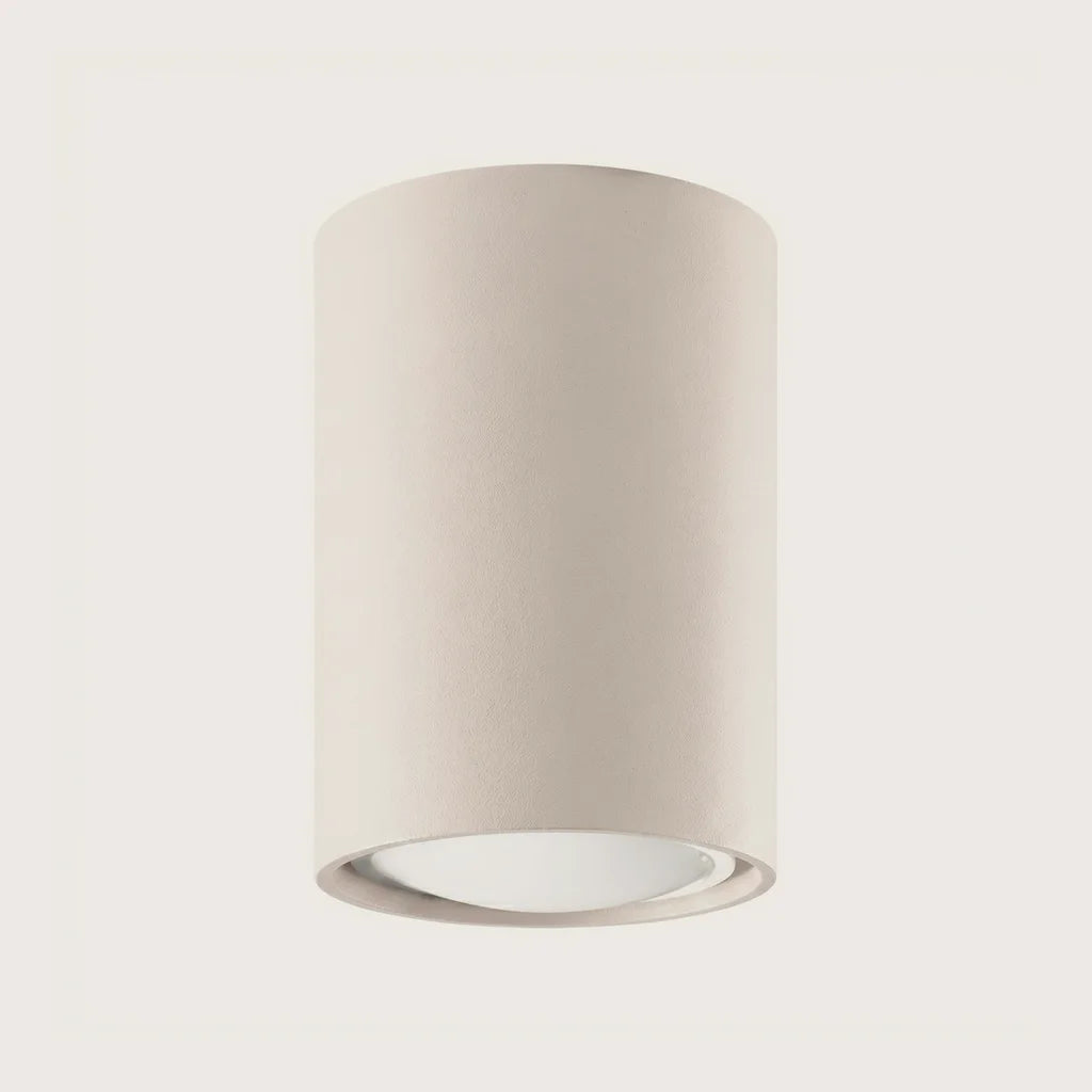 Spot plafond tube en saillie, coloris beige (Hauteur 10 cm)
