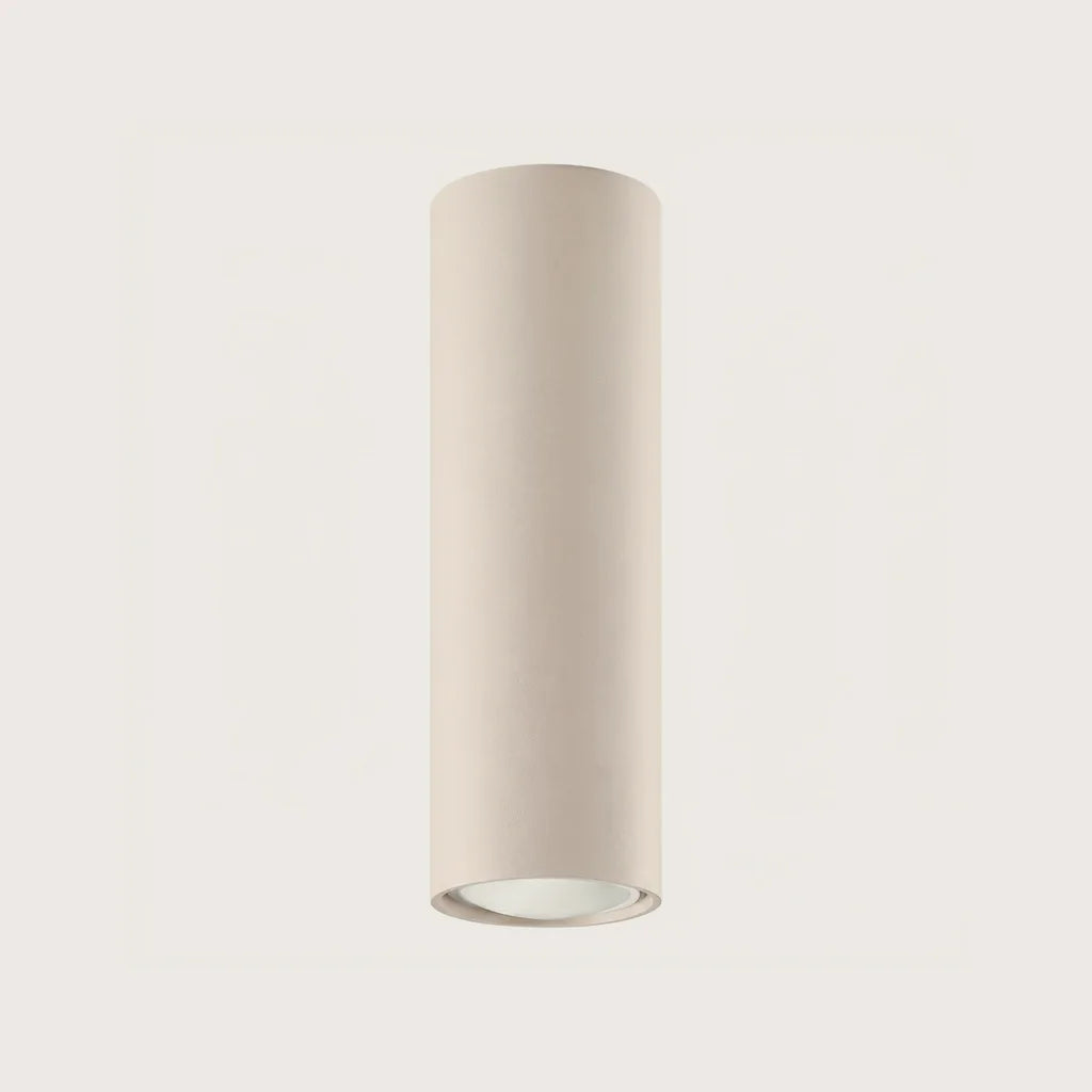 Spot plafond tube en saillie, coloris beige (Hauteur 20 cm)