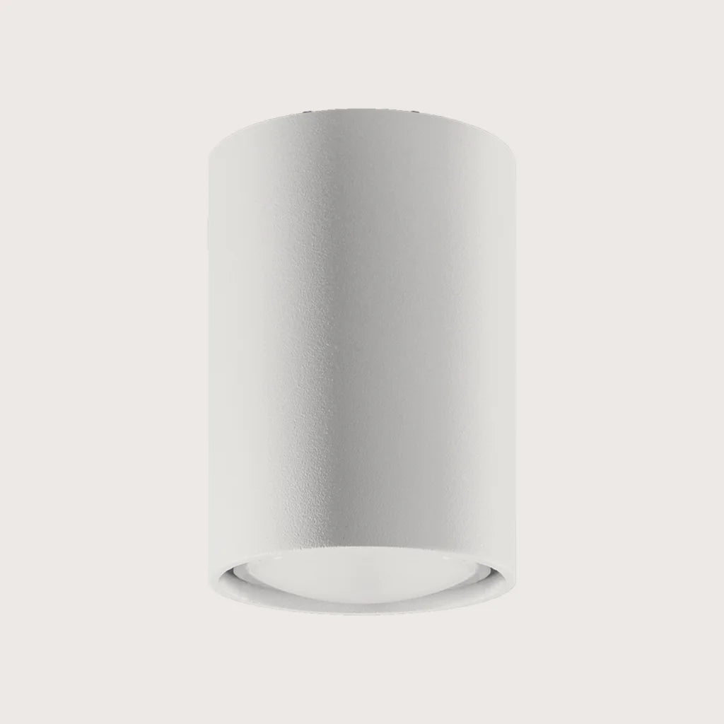 Spot plafond tube en saillie, coloris blanc (Hauteur 10 cm)