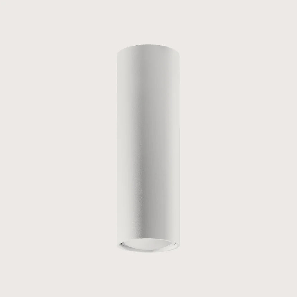 Spot plafond tube en saillie, coloris blanc (Hauteur 20 cm)