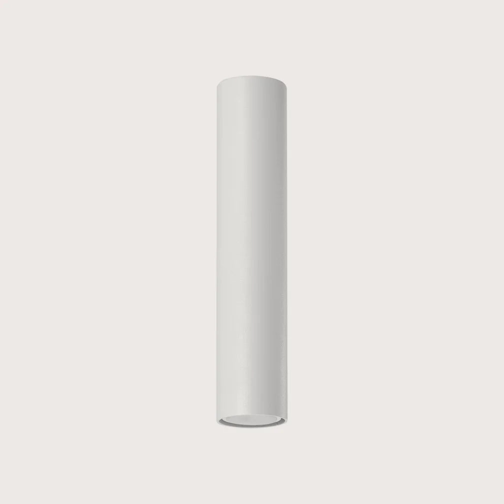 Spot plafond tube en saillie, coloris blanc (Hauteur 30 cm)