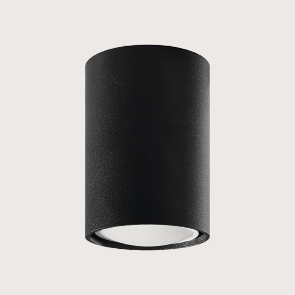 Spot plafond tube en saillie, coloris noir (Hauteur 10 cm)
