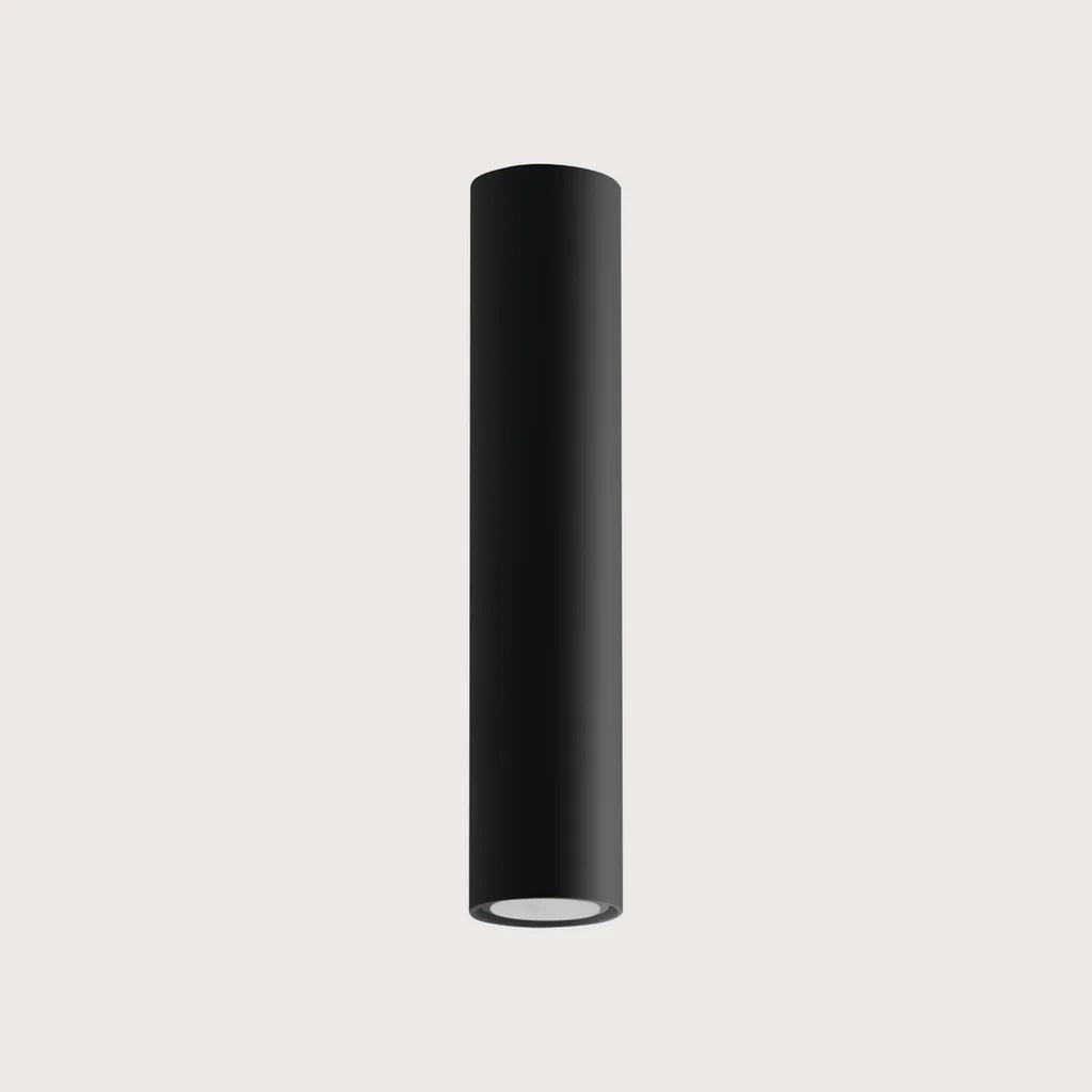Spot plafond tube en saillie, coloris noir (Hauteur 30 cm)