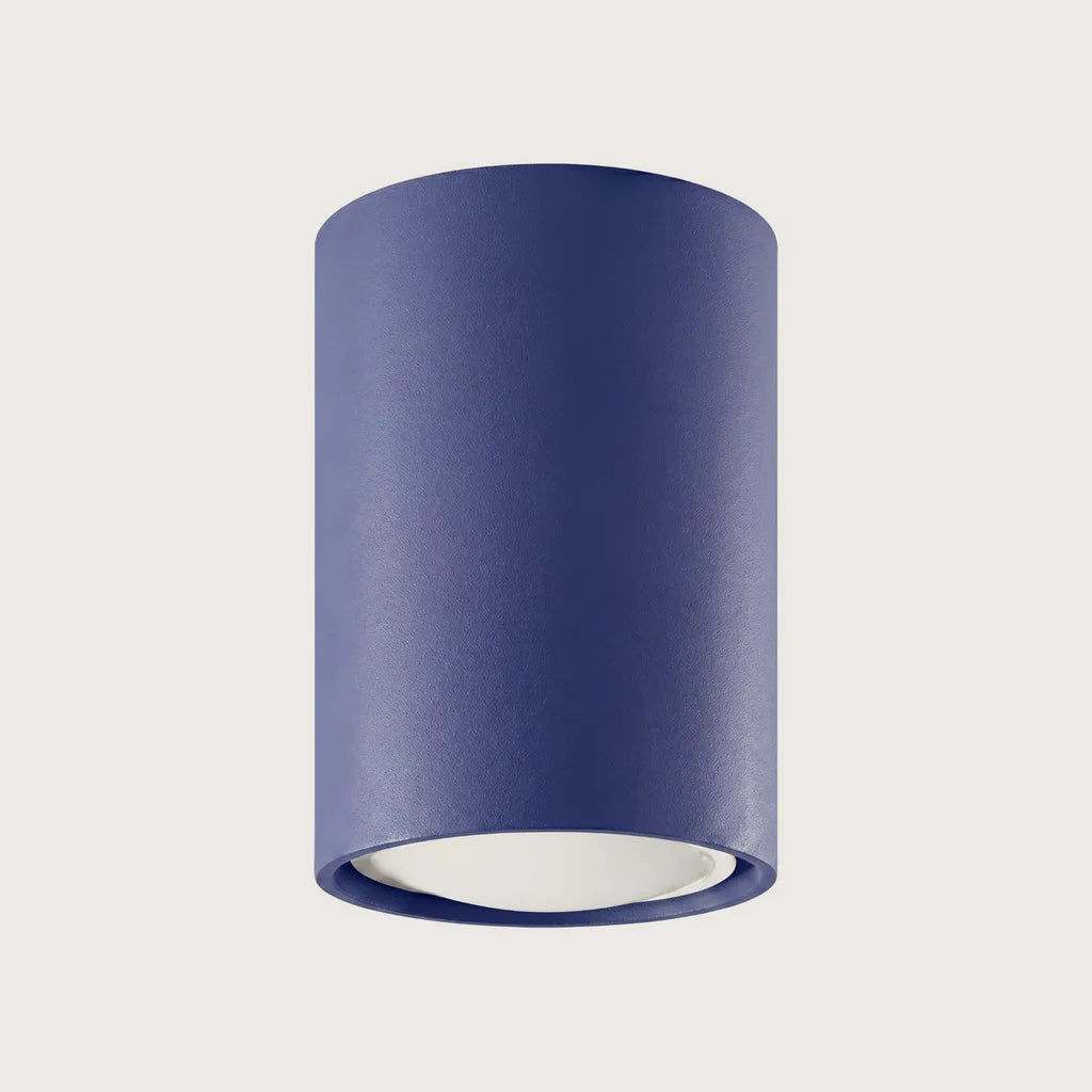 Spot plafond tube en saillie, coloris outremer (Hauteur 10 cm)