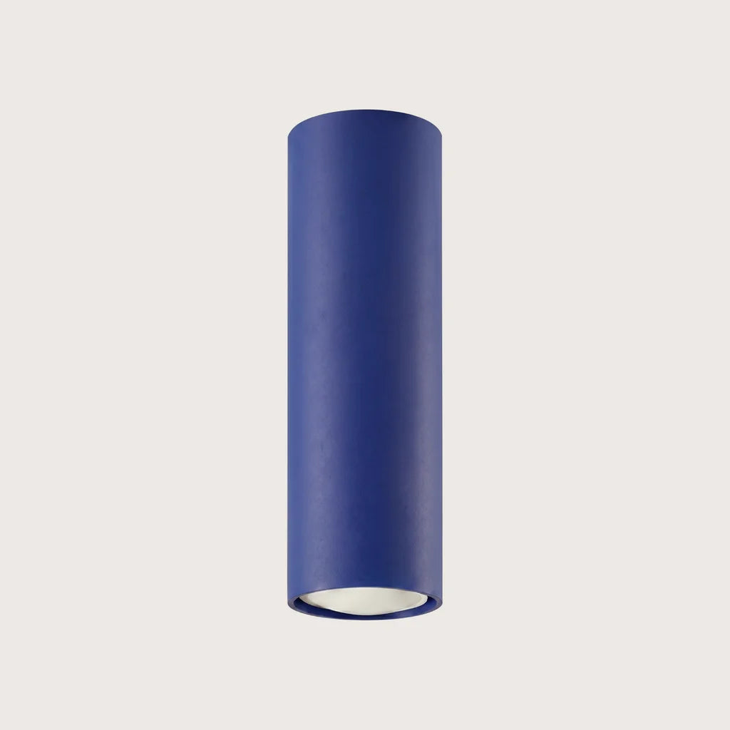 Spot plafond tube en saillie, coloris outremer (Hauteur 20 cm)