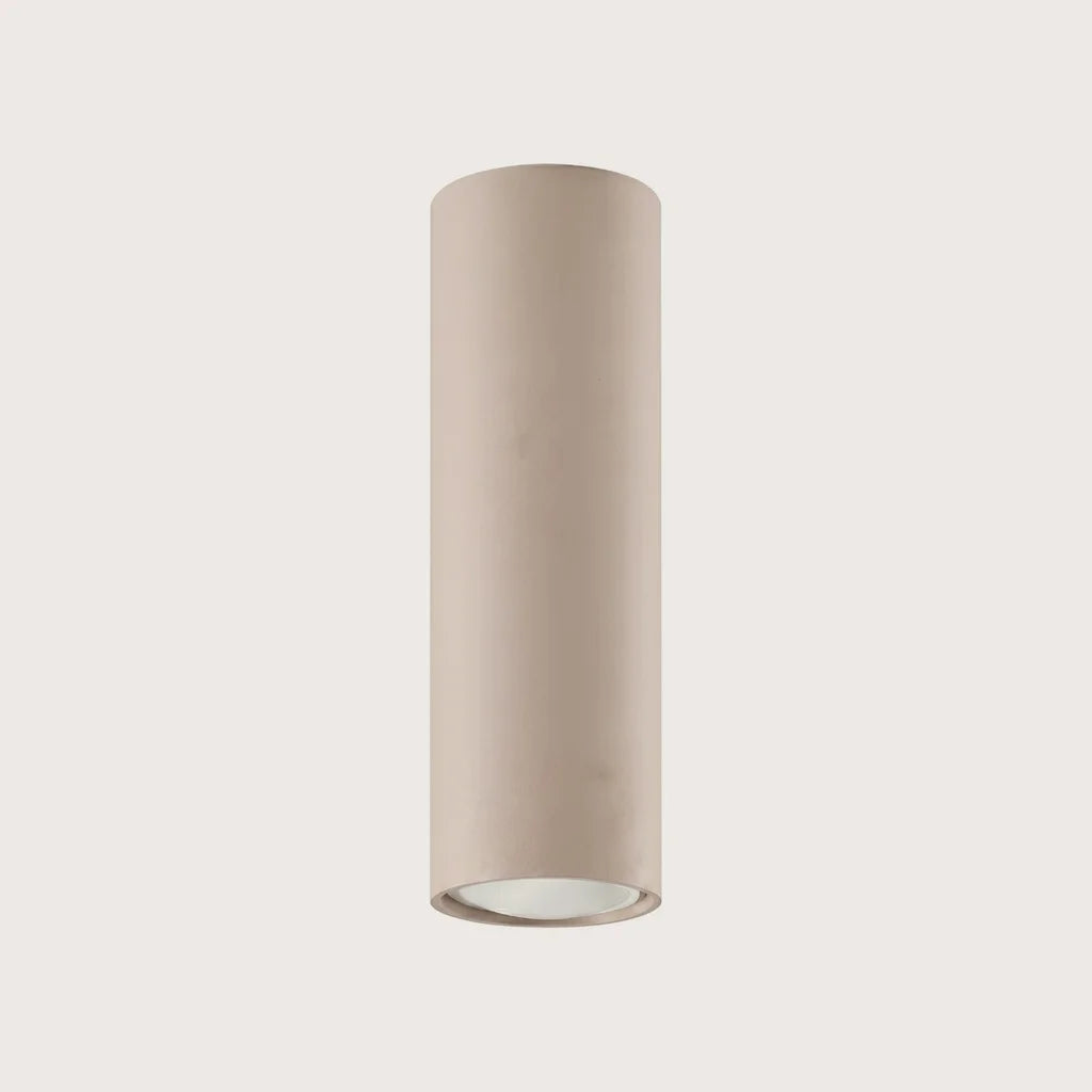 Spot plafond tube en saillie, coloris taupe (Hauteur 20 cm)