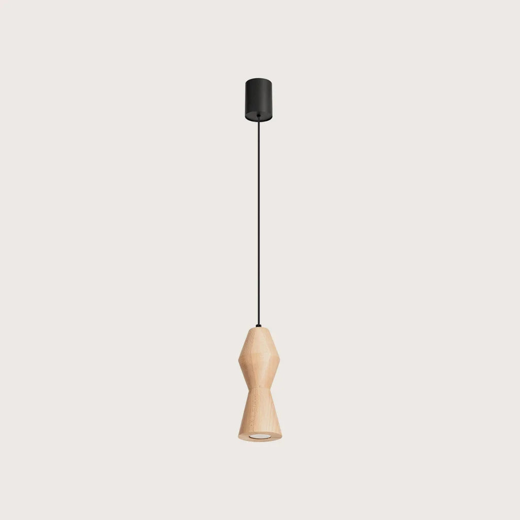 Suspension en bois tourné (Rond – Ø 10 × 26 cm)