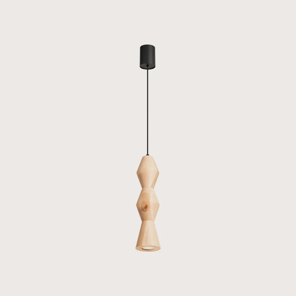 Suspension en bois tourné (Rond – Ø 10 × 41 cm)