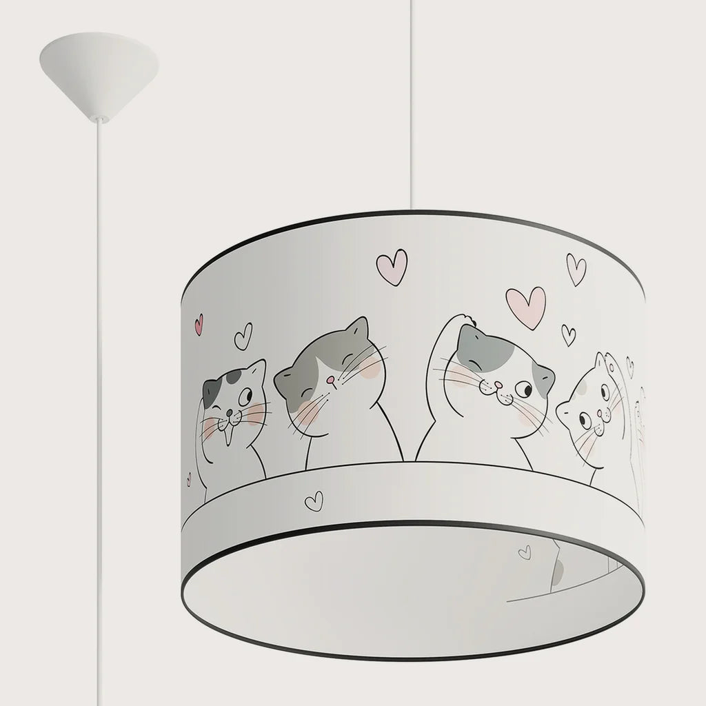 Suspension chambre d’enfant motif chatons (Ø 40 cm)