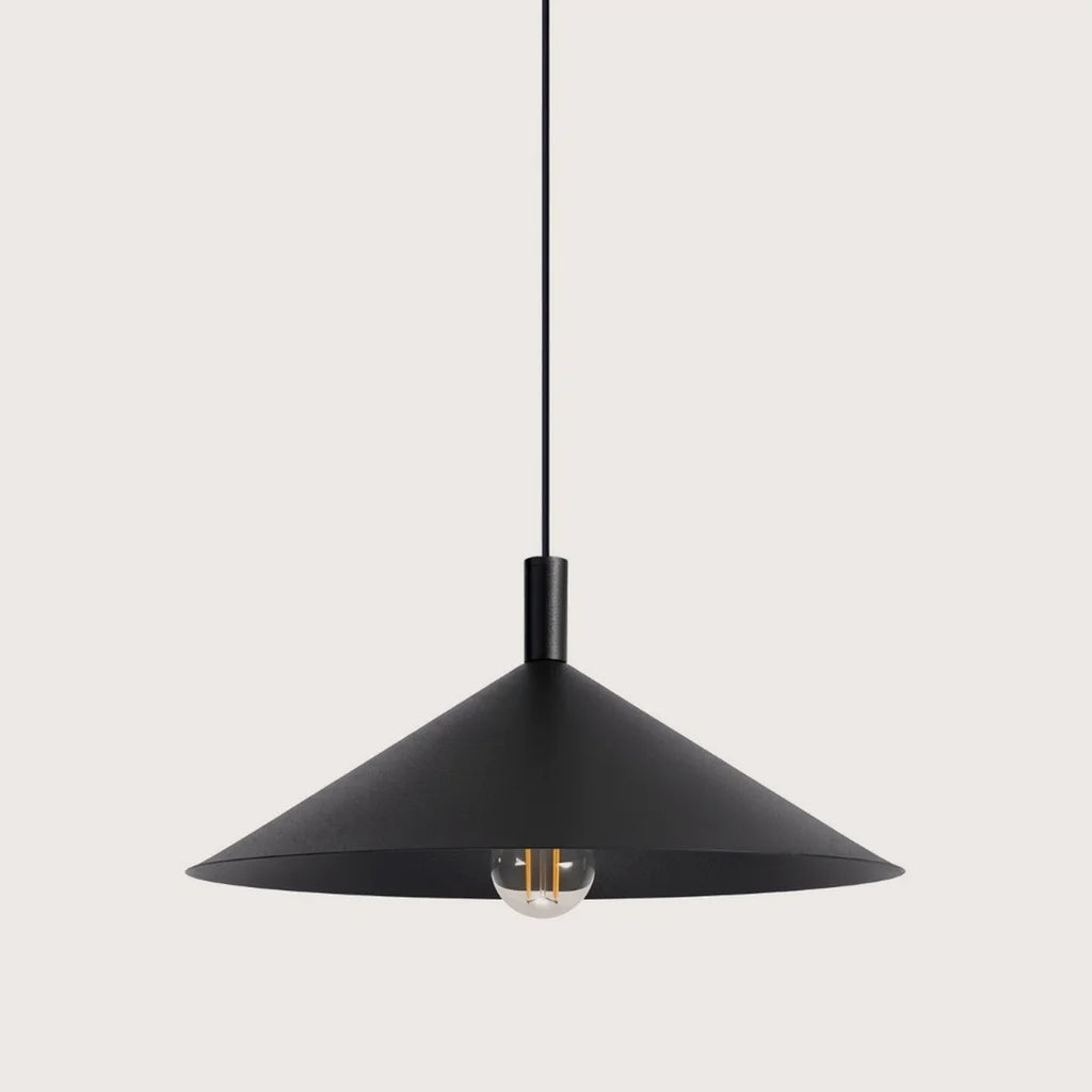 Suspension cône en acier, coloris noir (1 lumière – Ø 40 cm)