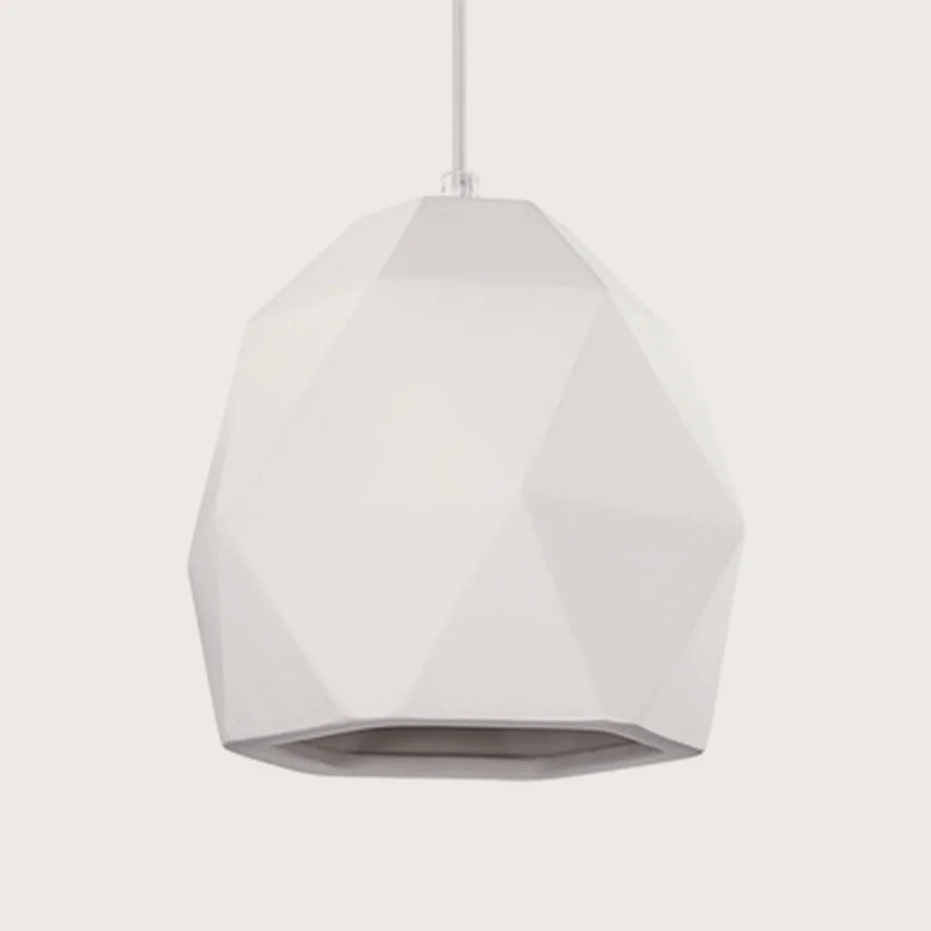 Suspension diamant en céramique blanche