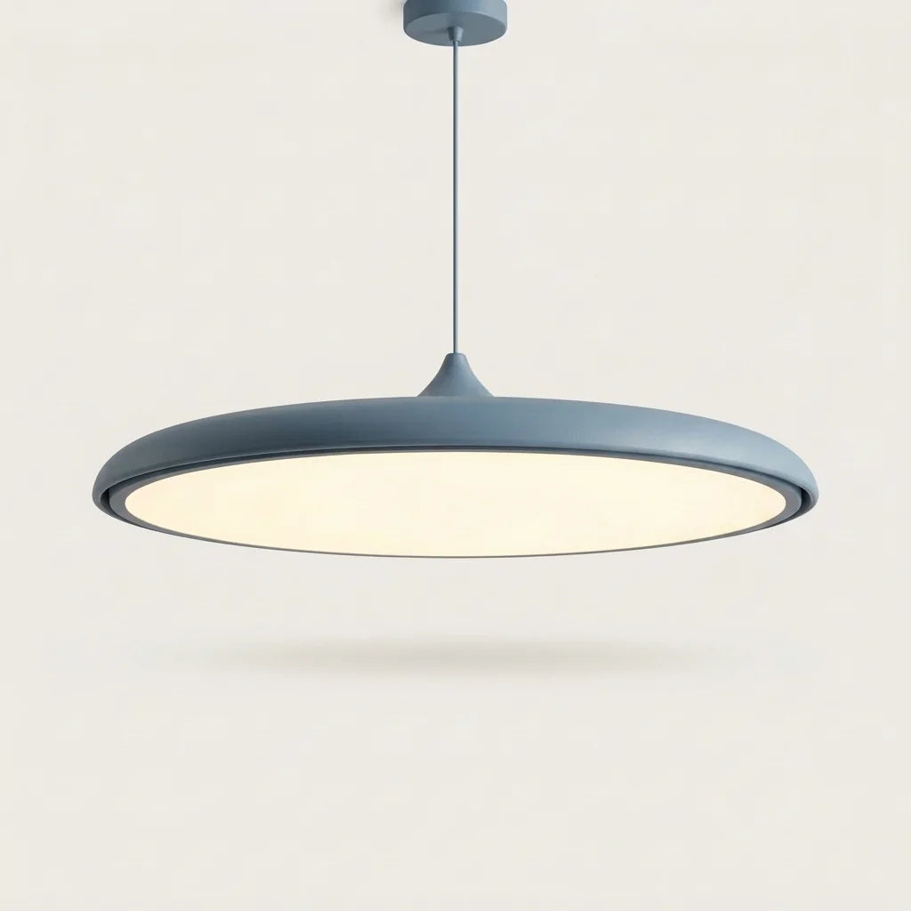 Suspension disque ovni ultra-fine bleue