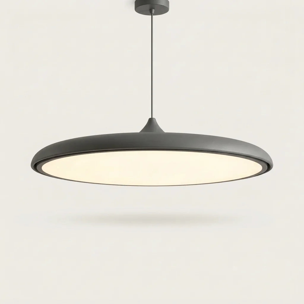 Suspension disque ovni ultra-fine grise