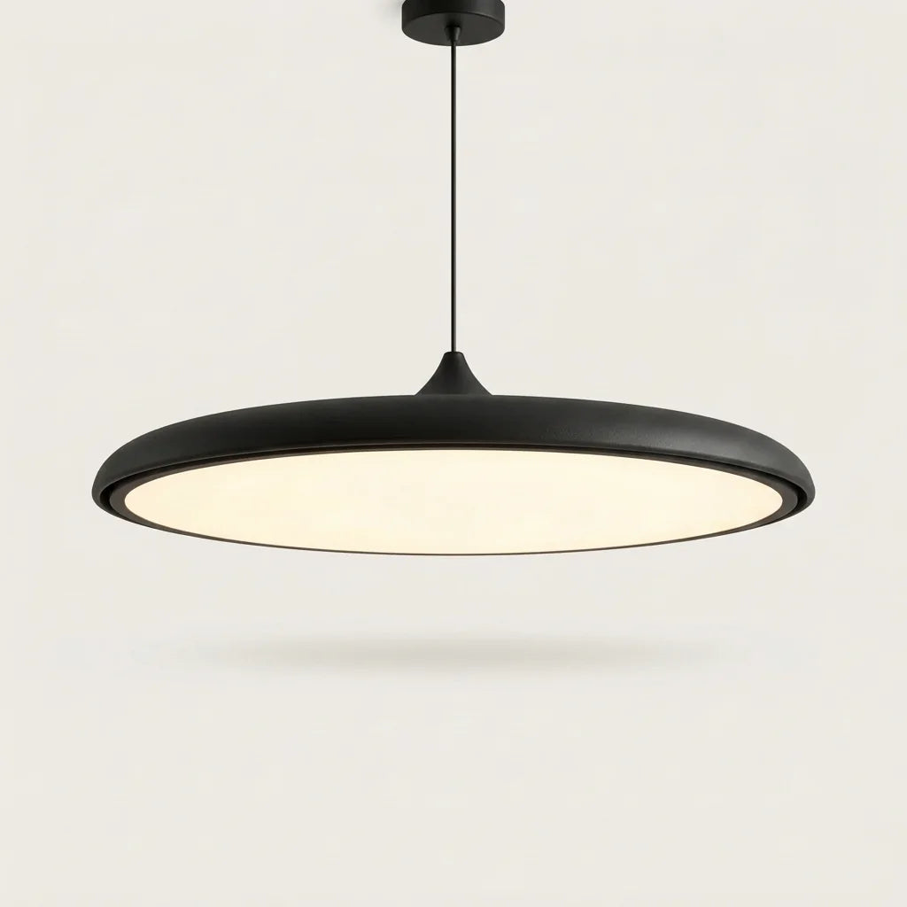Suspension disque ovni ultra-fine noire