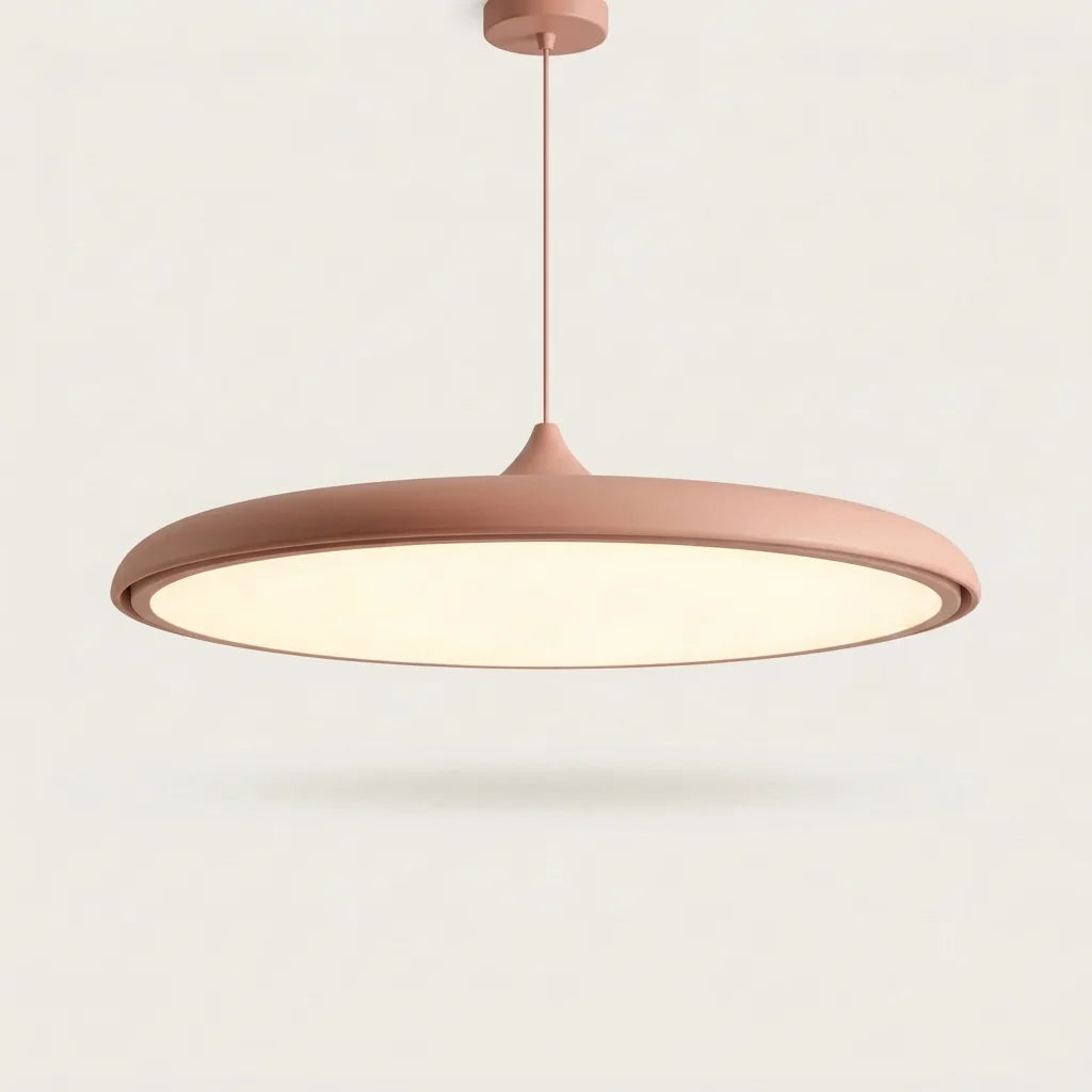 Suspension disque ovni ultra-fine rose