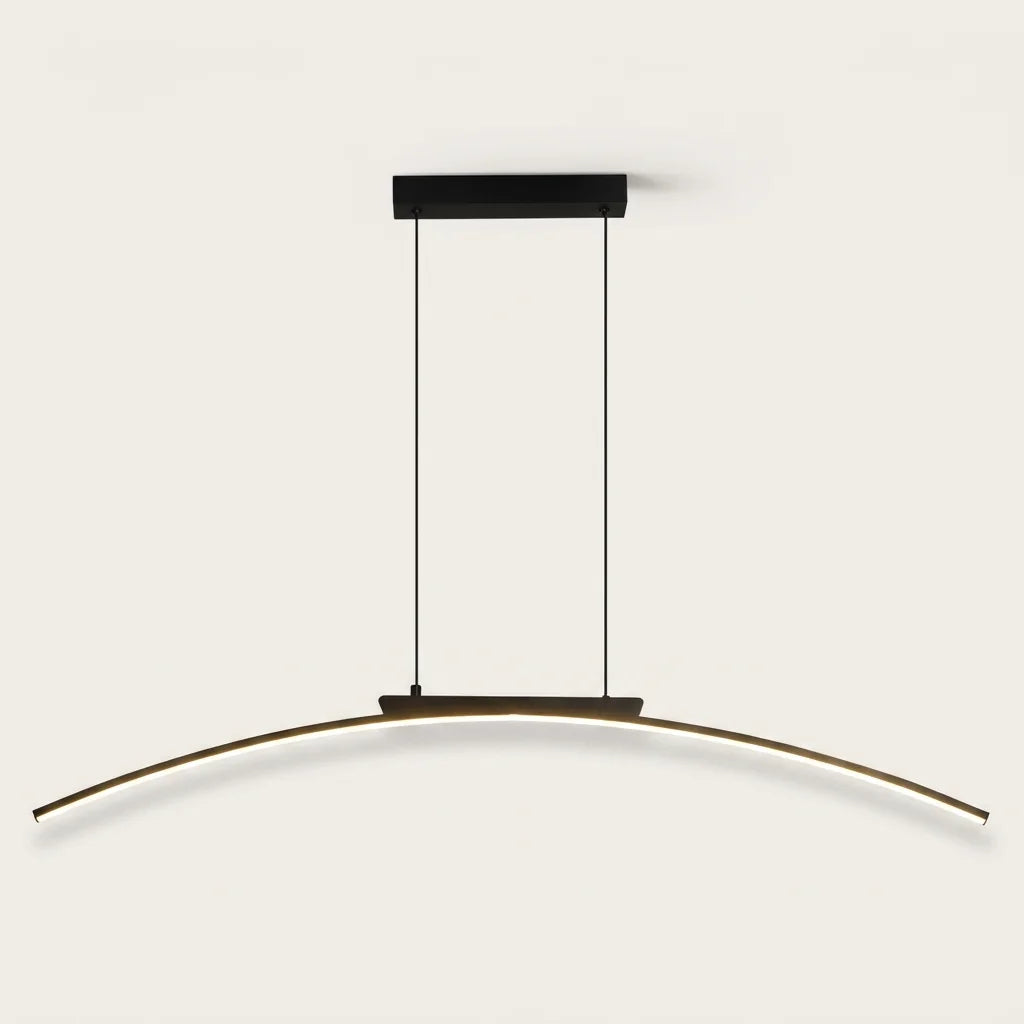 Suspension LED en arc noire, 100 cm