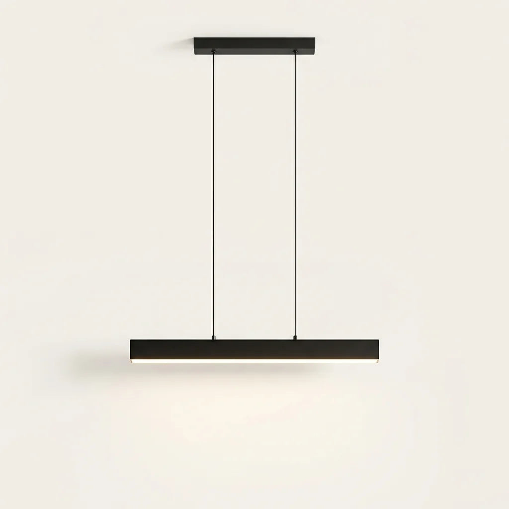 Version B : suspension barre LED noire de 60 cm
