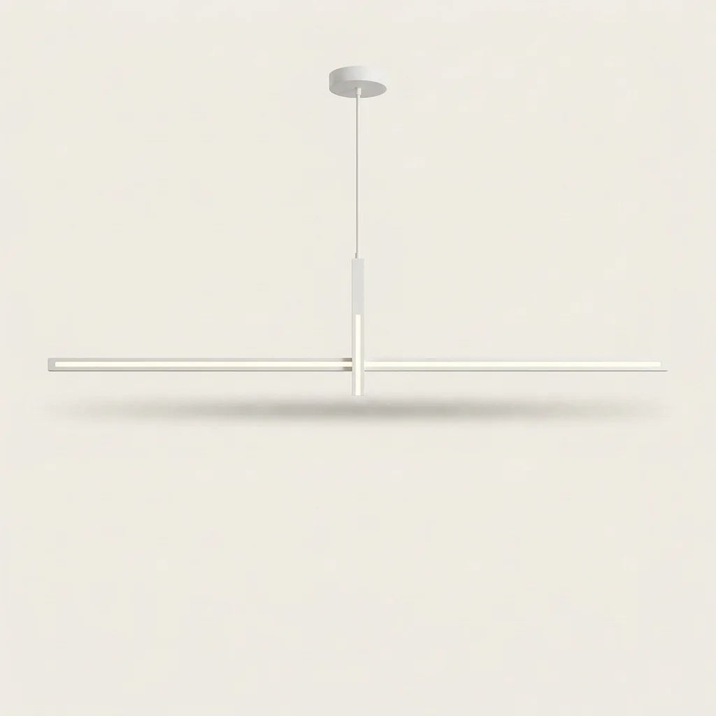 Suspension LED linéaire en croix blanche