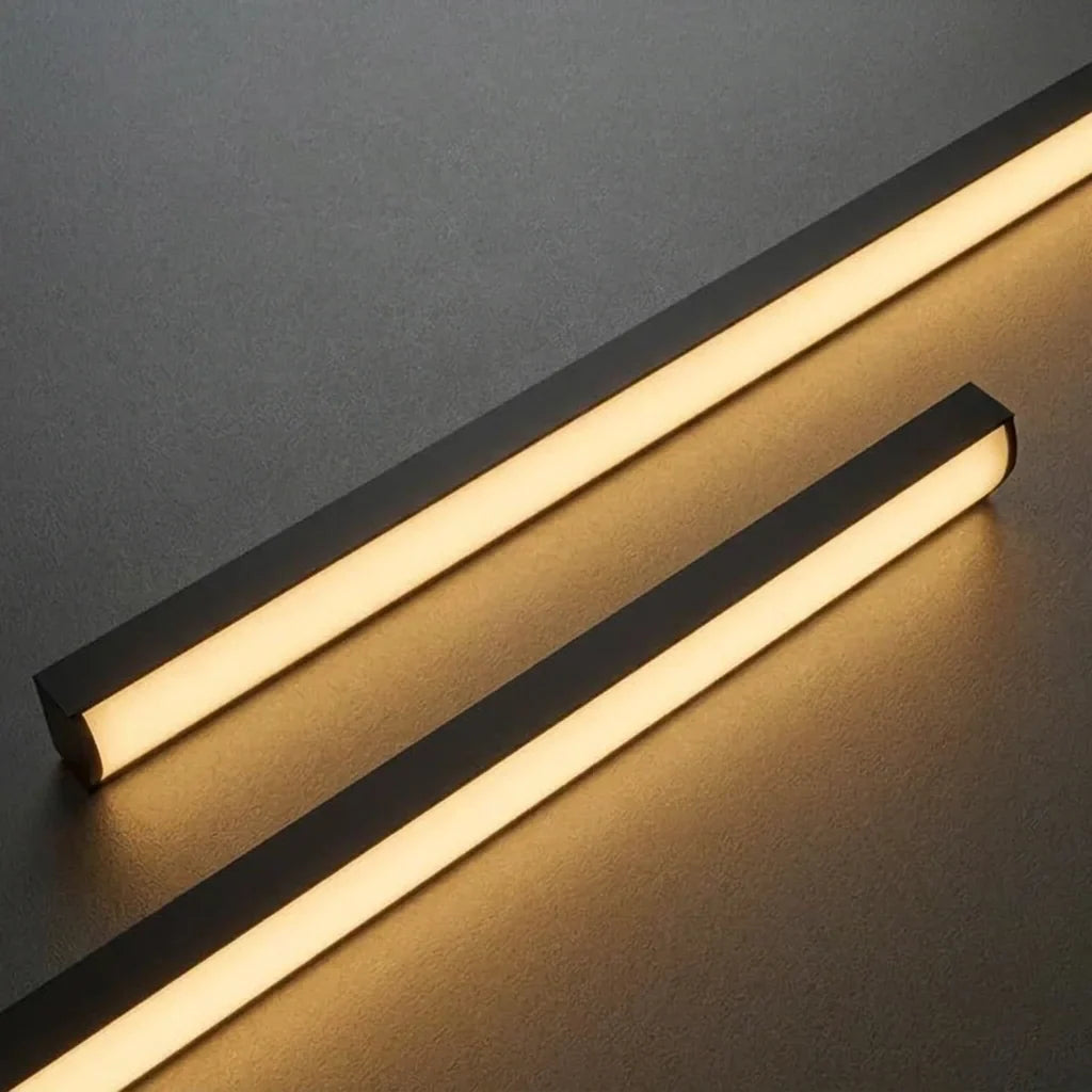 Barres LED allumées vues de près