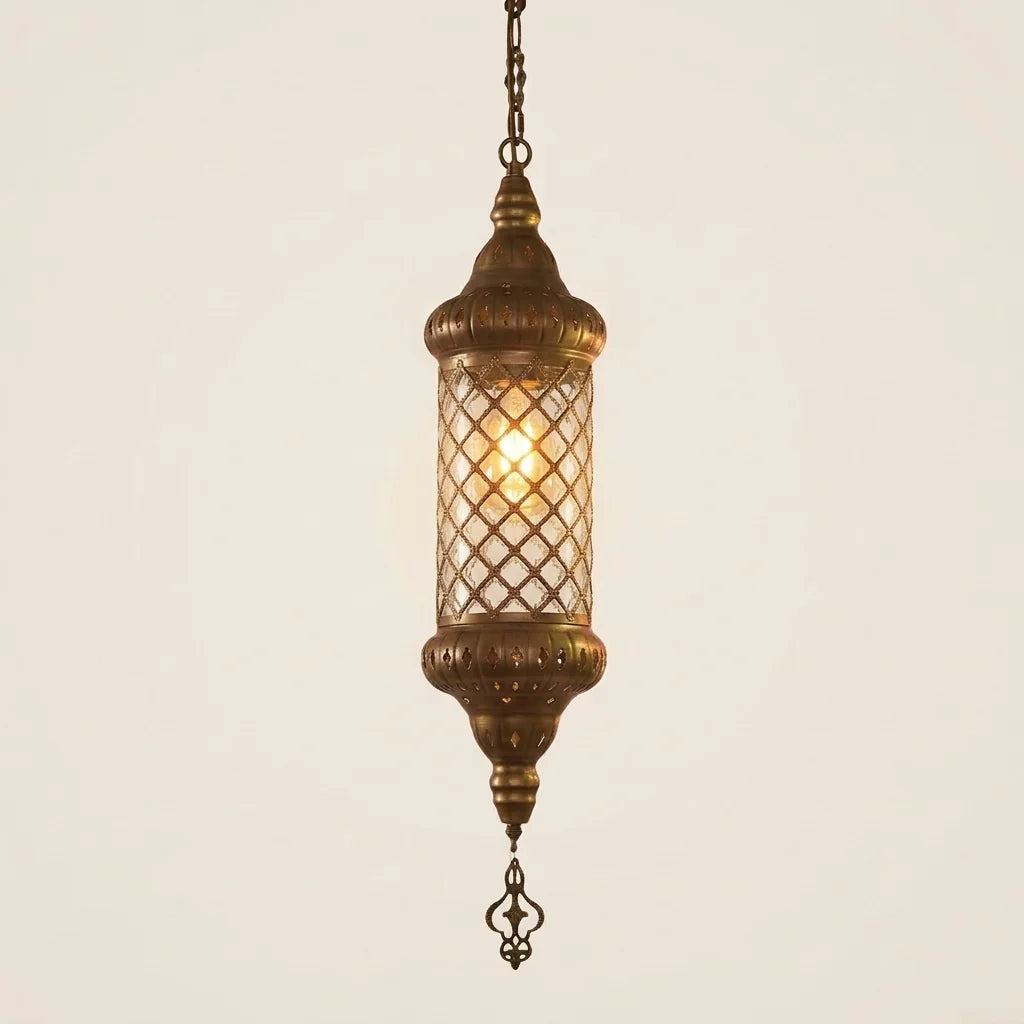 Suspension marocaine en verre transparent