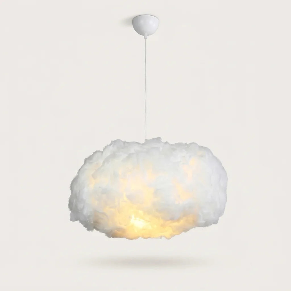 Suspension nuage en soie blanche, modèle A