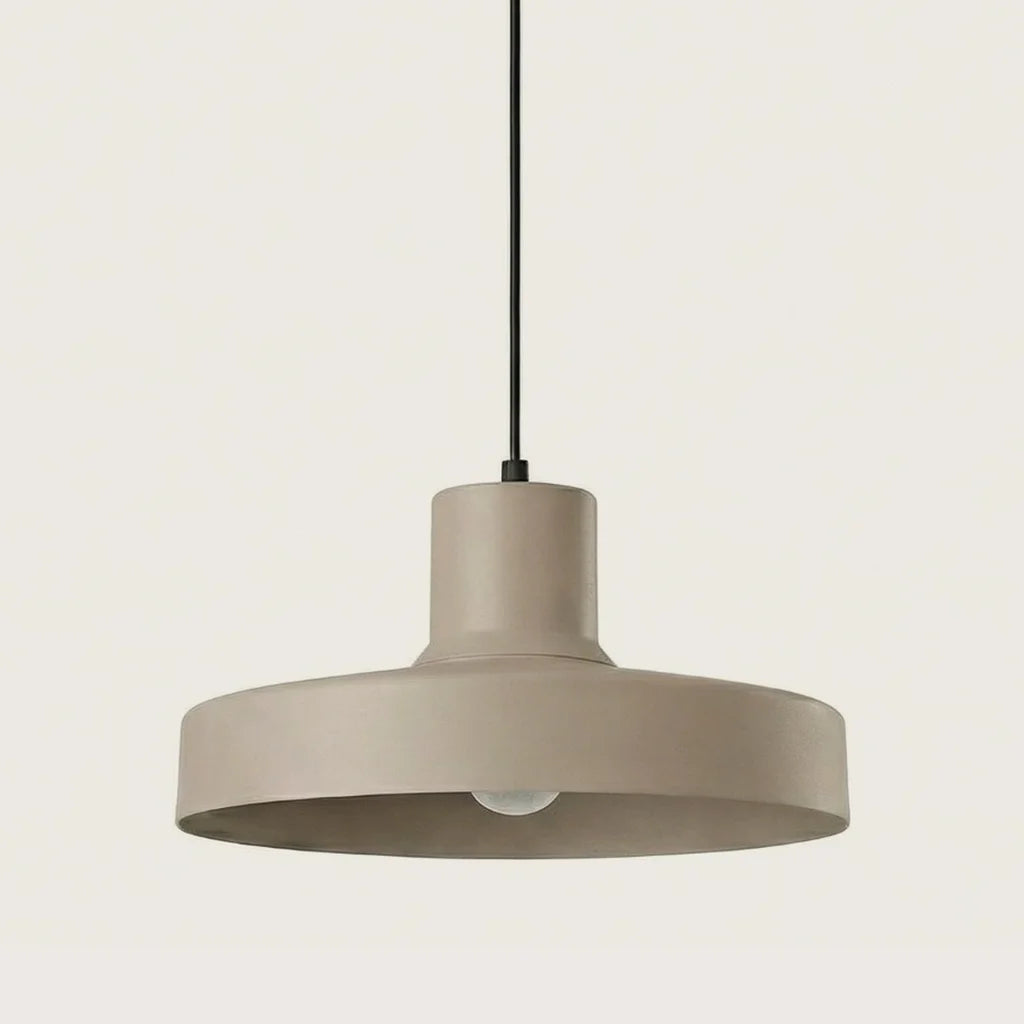 Suspension rétro en acier ø 35 cm, coloris taupe