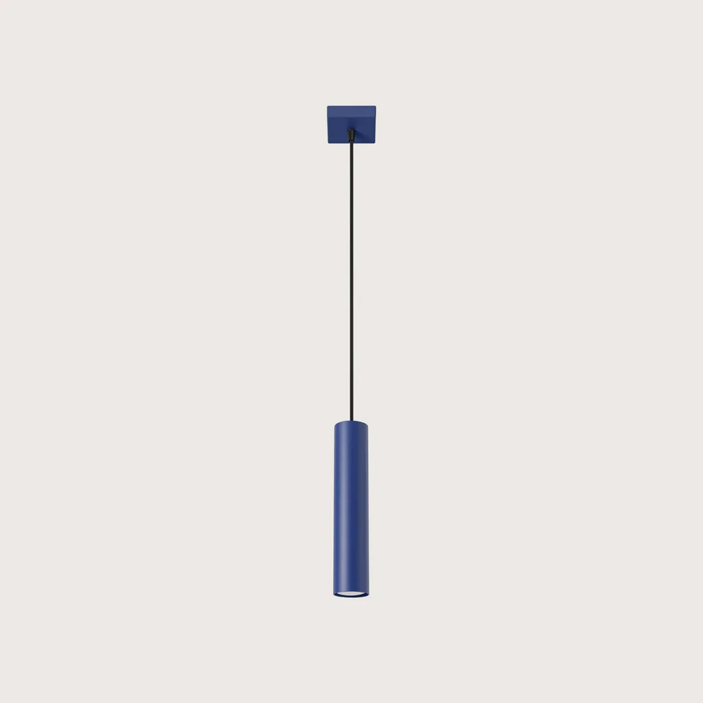 Suspension tube spot en acier, coloris outremer (1 lumière)
