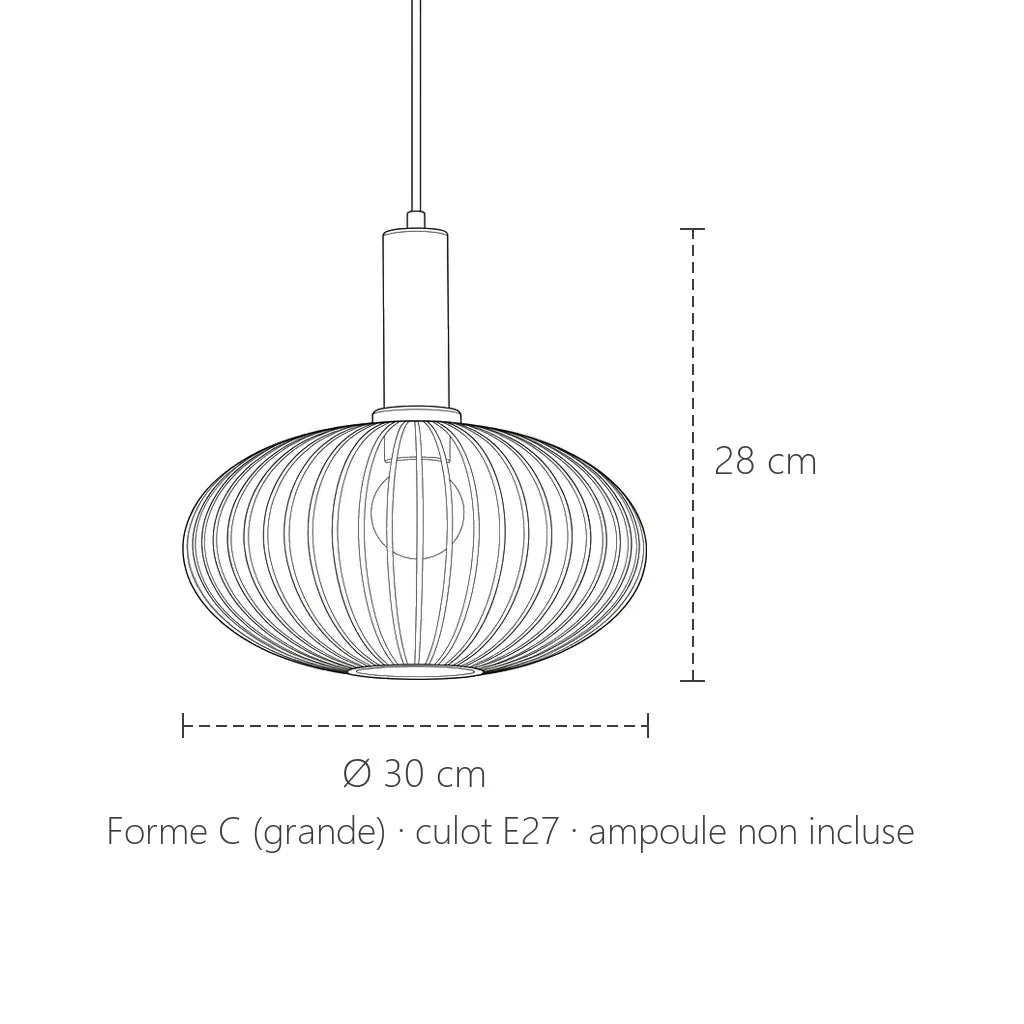Dimensions de la forme C : Ø 30 cm, 28 cm de haut