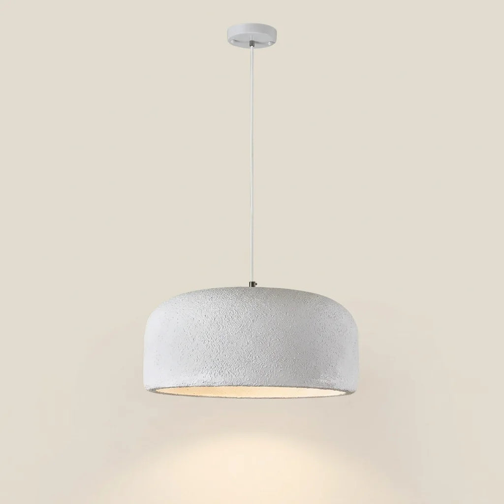 Suspension wabi-sabi tambour blanche