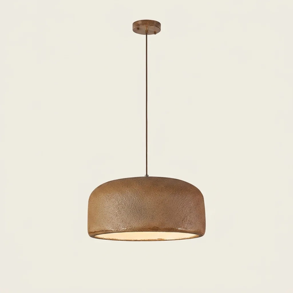 Suspension wabi-sabi tambour de couleur brune