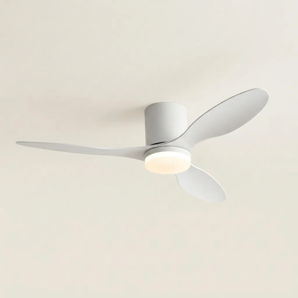 Ventilateur de plafond 3 pales blanc avec lumière