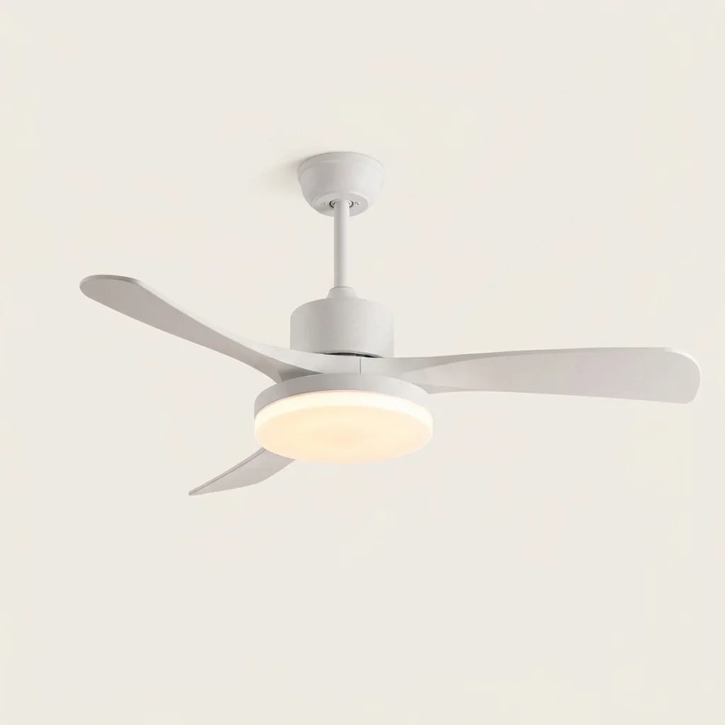 Ventilateur de plafond moderne 3 pales blanc
